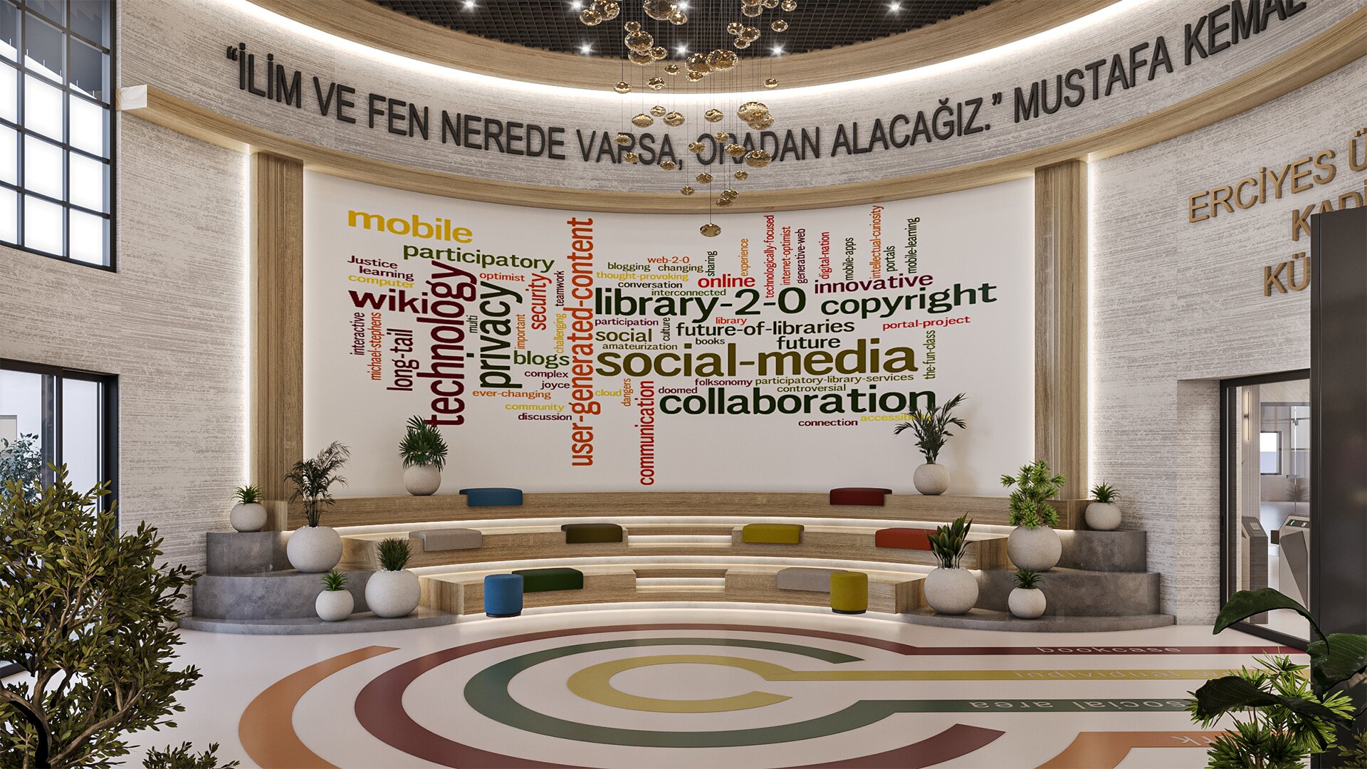 Erciyes Üniversitesi - Kadir Has Kütüphanesi Renovasyon - Görsel