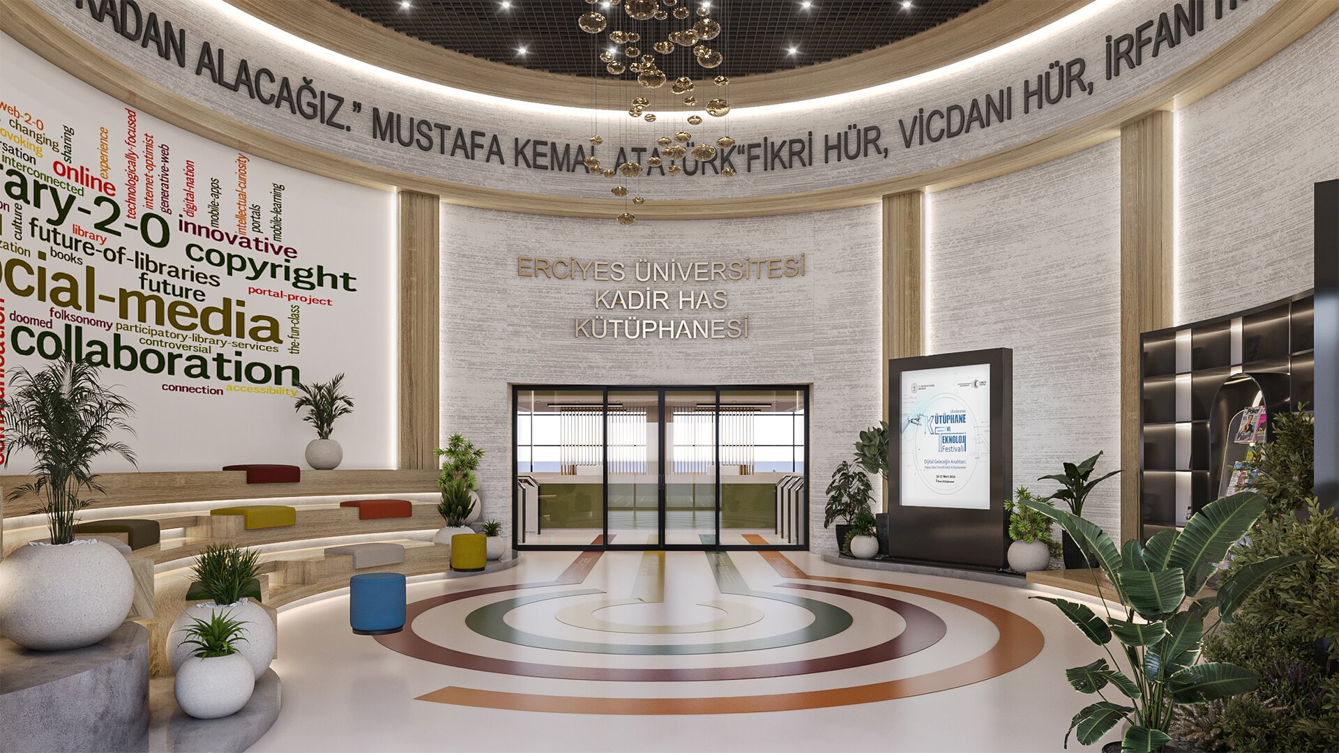 Erciyes Üniversitesi - Kadir Has Kütüphanesi Renovasyon - Görsel